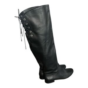 Aldo Catera Black Knee High Boots Faux Leather Size 11